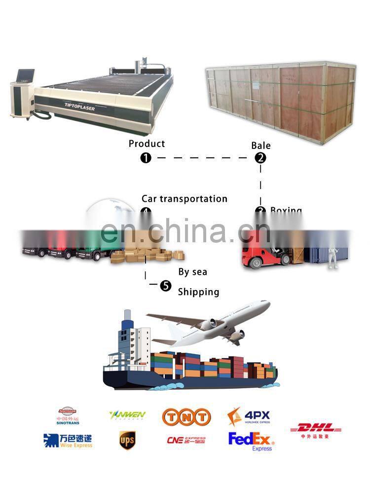 CE standard 2560 fiber laser cutting machine 6000w laser cutting sheet metal
