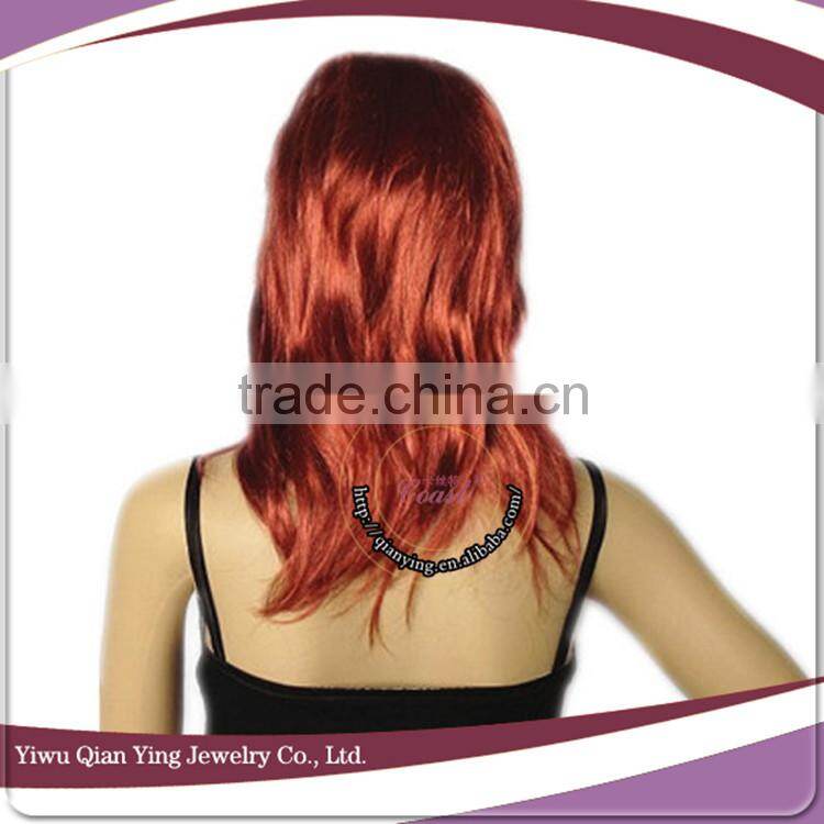 short smooth women brown synthetic hair wigs