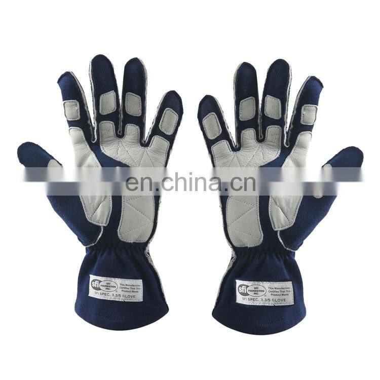 Custom Logo Fire Resistant Genuine Leather SFI Racing Auto Driving Gloves With 3.3/5 Rated
