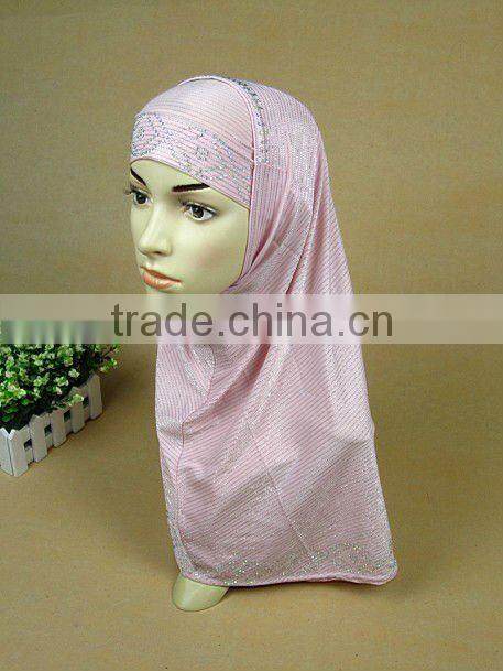 A323 Popular hot sale silver arab hijab;muslim hijab