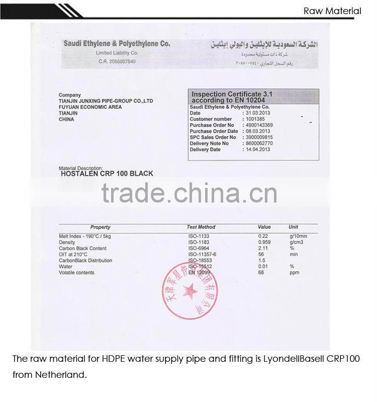 plastic dredge pipe/slurry pipe with floater and flange