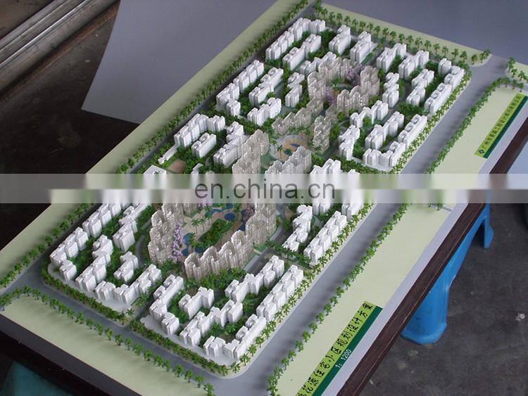 CNC Laser machine cutting solid abs plastic blocks model for architect design