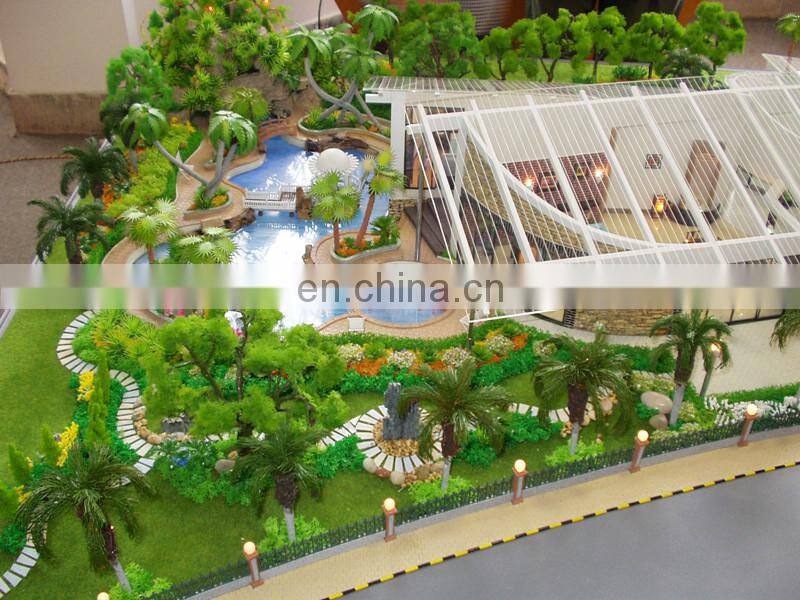 Landscape model making with miniature building model, 3d physical model from Guangzhou