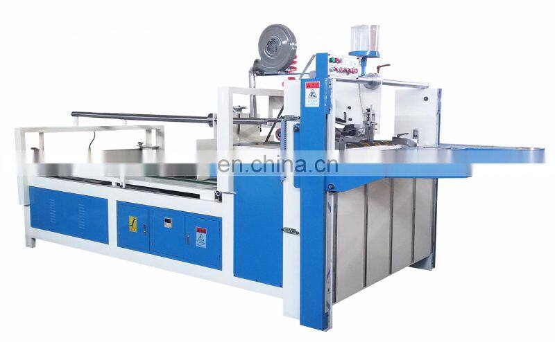Semi automatic Carton Gluer Corrugated box folding gluing pasting machine