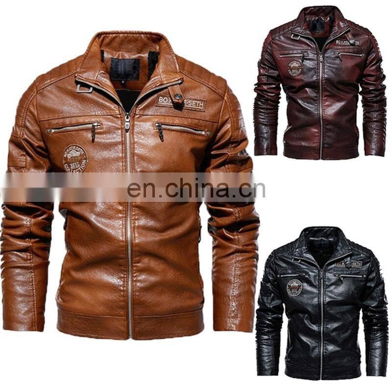 Manufacturer wholesale New men's large size bomber jacket personalized motorcycle jacket S-5XL