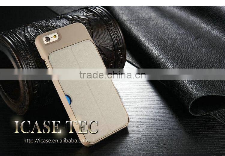 Business Leather Card Slots Matte Stand Mobile Phone Case Cover for iPhone 6 4.7inch