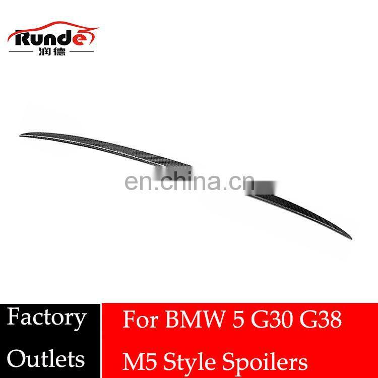 Runde Car Modification Factory Outlets Universal Spoiler Carbon Rear Wing For BMW 5-Series G30 G38 M5 Style Spoiler