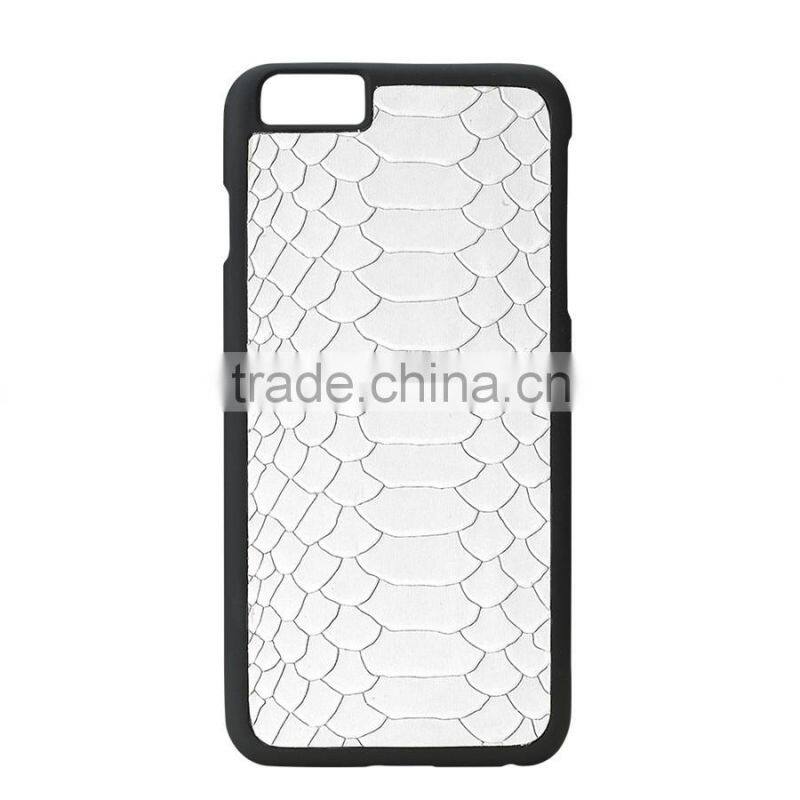 Hot Sale Genuine Embossed Python Leather Carrying Case Hard Shell Case Mat Mobile Phone for iPhone 6/6s Plus