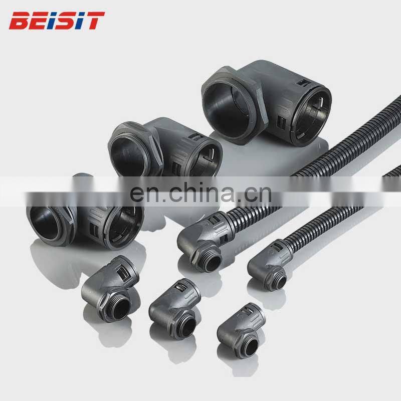CE ROHS Reach Certificate High Quality Metric Elbow PVC Flexible Conduit Fittings with Metal External Thread