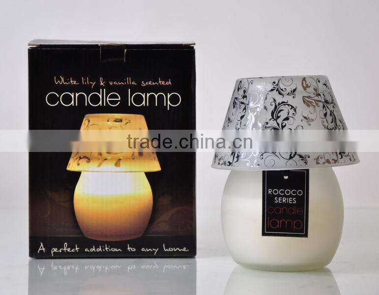 Scented Candle with glass Jar and lid ,Home Decorative wax candle, gift set SA-0184