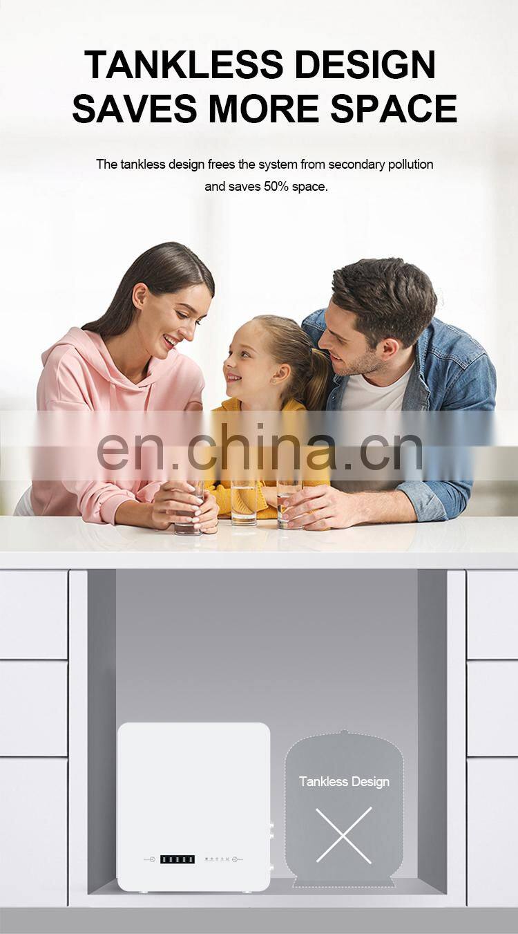 NOBANA 400 GPD Big Flow under sink tankless reverse osmosis system water purifier for home use