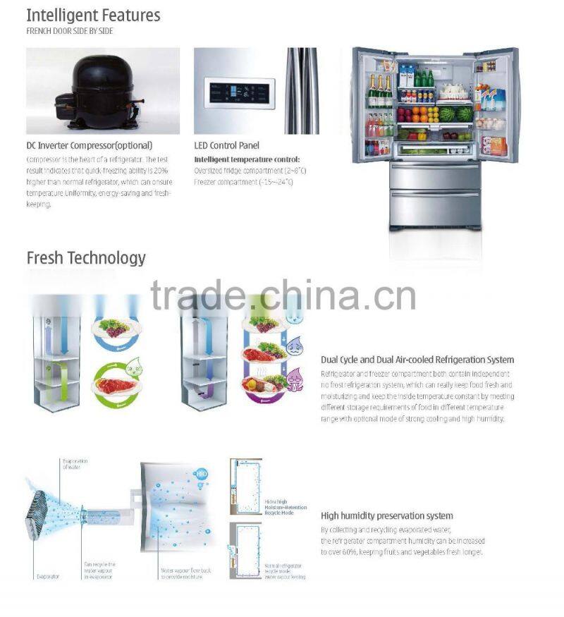 HC705WEN french door refrigerator side by side with A+ energy class