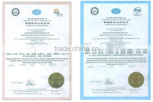 10/8F-G chrome alloy centrifugal pump for sand pulp