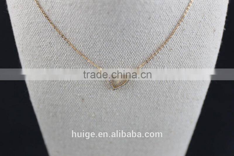 2015 new arrive fashion jewelry gold plated necklace witn a heart pendant