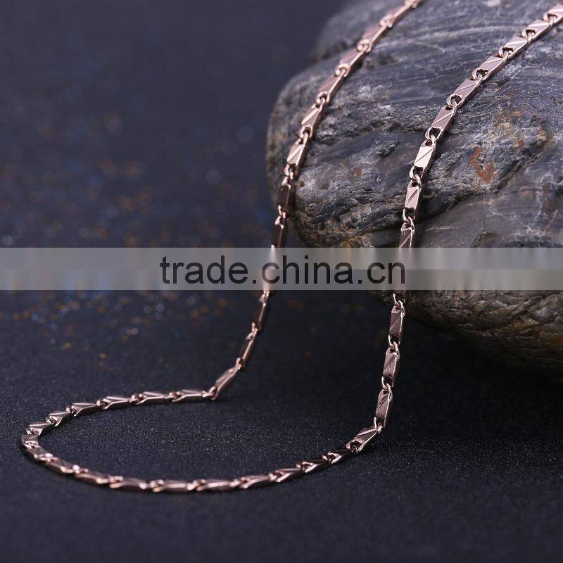 2015 gold jewellery long fashion chain & coffee gold plated link chain