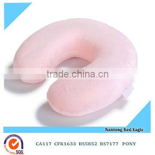 OEM short floss cover memory foam adult travel pillow