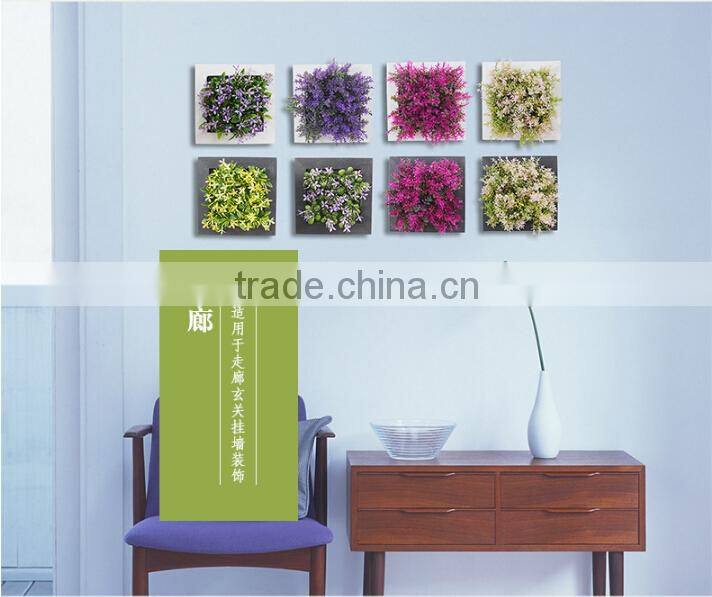 2015 New Design Home Decoration Cheap Wall Hanging Wooden Frame Artificial Flower Wholesale