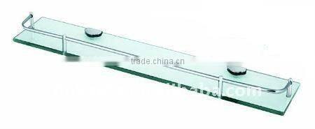 Glass tray, glass shelf, stainless steel fittings Single tier TP-002