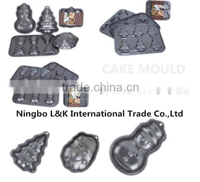 High quality Non-stick carbon steel cake mould snowman cake pan