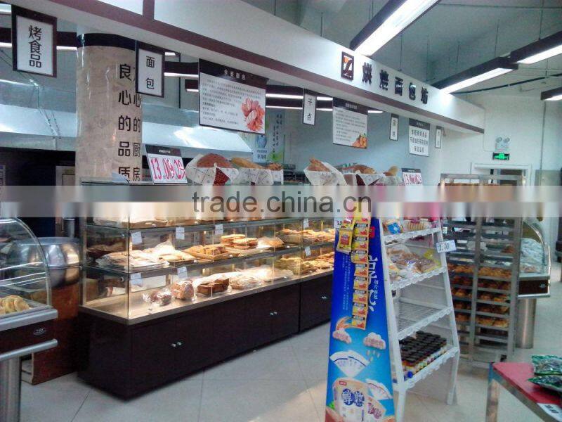 APEX supermarket/store single side island cabinet bread bakery showcase