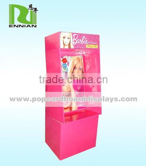 Fashion Design Pop Floor Display Stand With Hooks For Banlie