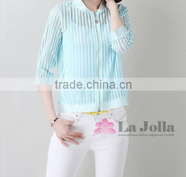 New Fashion Fringe Organza long sleeves T-shirt 092