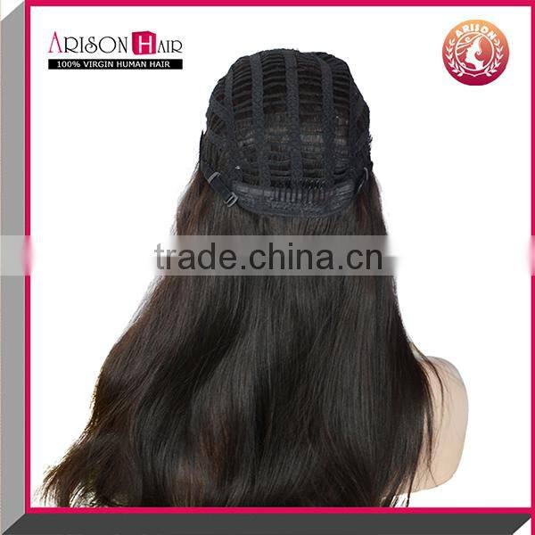 Qingdao u part wigs for black women brazilian virgin hair silk straight machine made