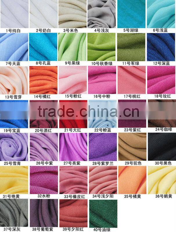 Hot Selling 40 Colors In Stock Warm Acrylic Winter Scarf Shawl Pashmina