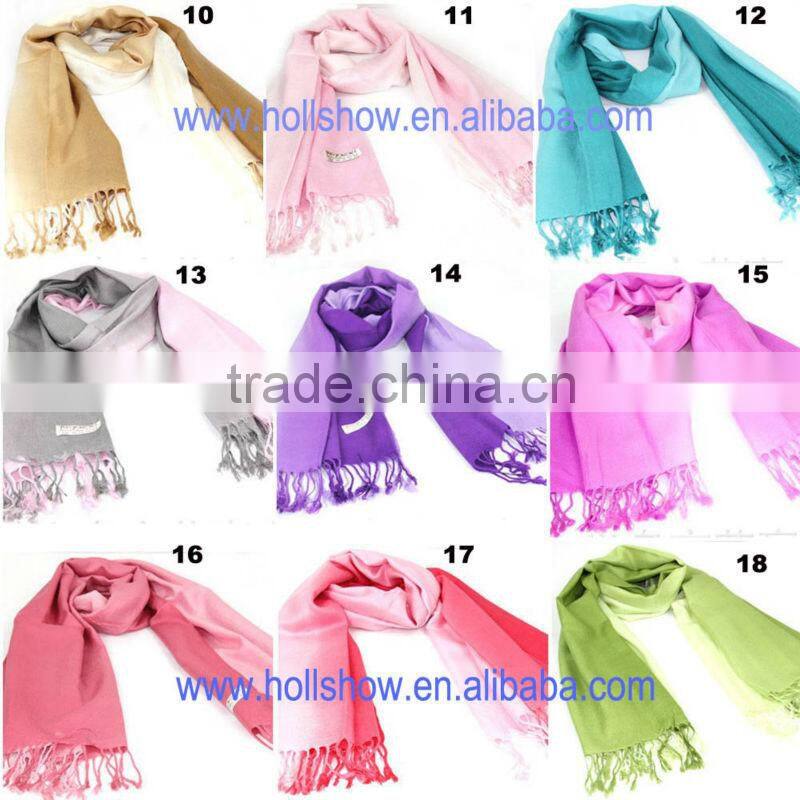 Wholesale Cheap Fashion Two Tone Acrylic Pashmina Scarf