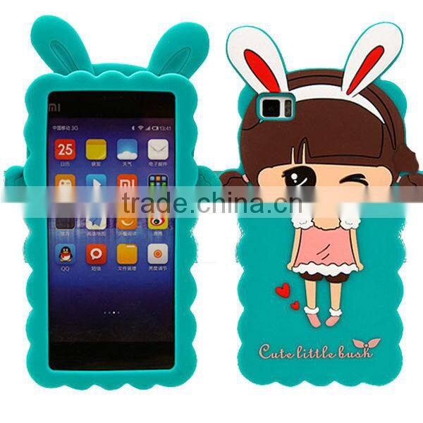 For xiaomi Mi3 mobile phone case Cute girl Cartoon silicon soft case