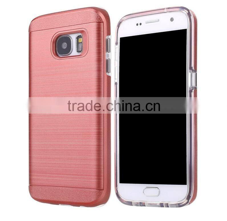 Luxury Hair Line PC Matte Texture TPU ShockProof Phone Case For Samsung S7 Cover case