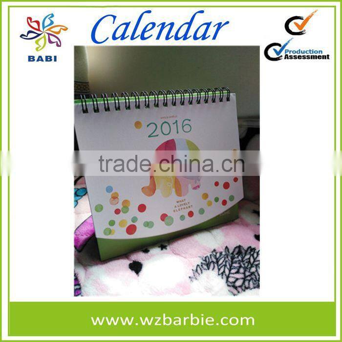 Unique Cute Elephant Spiral Desk Calendar