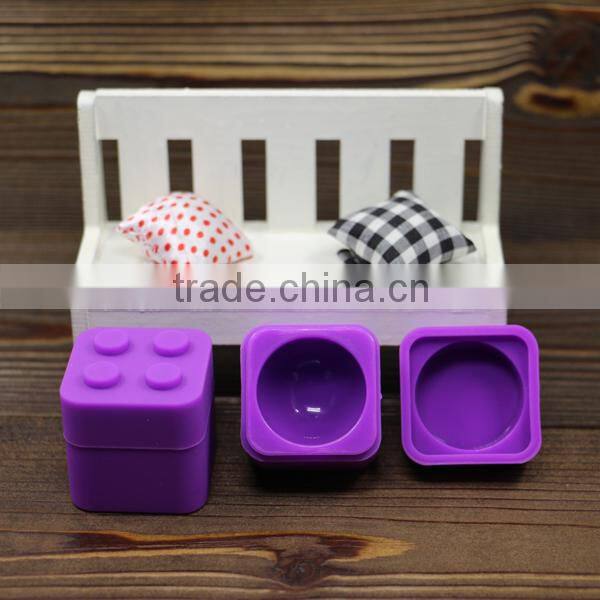 Non-stick custom silicone bho container lego slick butane hash silicone container silicone wax jar 9ml