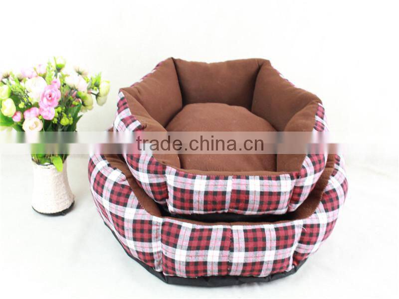 Luxury Pet Dog Bed & Checked Cloth Dog House For Sale