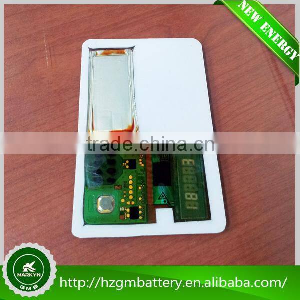Rechargeable 3.7v 12mAh ultra thin battery
