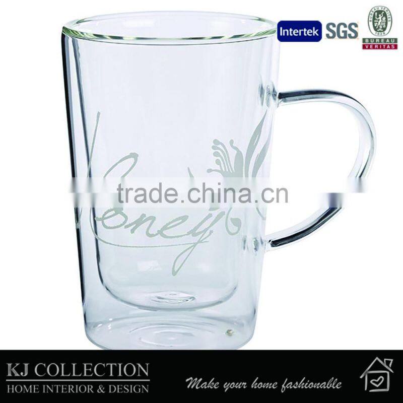 Wholesale Double Wall Tea Mug With Decal