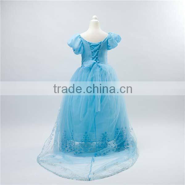 Pretty cinderella cosplay princess dress for 100-150 cm girls child fashion dress (Ulik-A0354)
