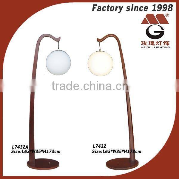 wooden floor lamp in the living room for project