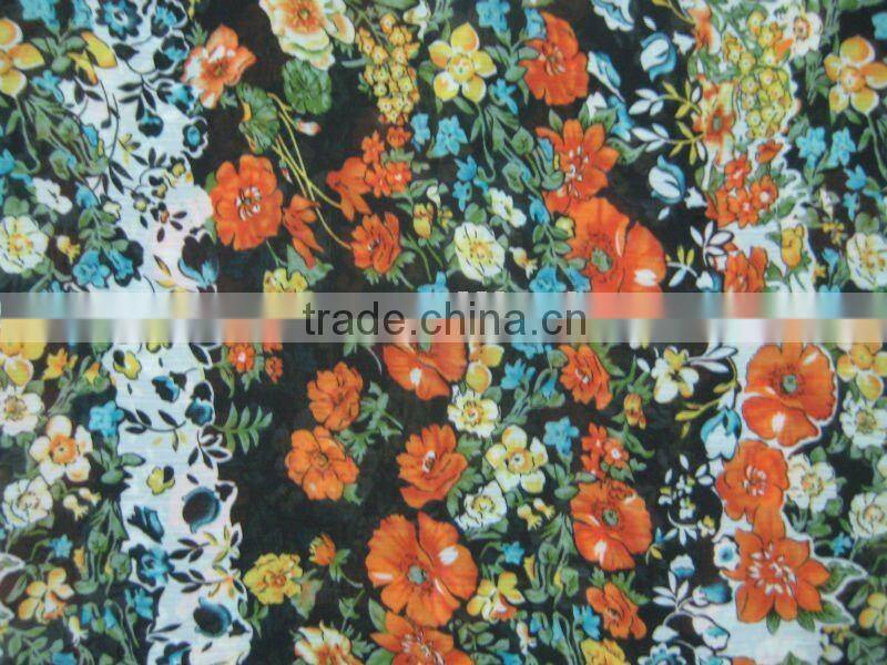 100% polyester skull print polyester fabric