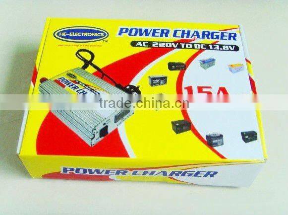 Factory 12V/15A battery charger for lead acid/GEL/AGM