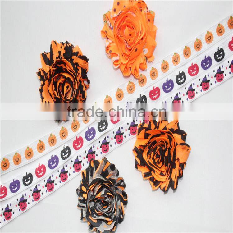 2014 Christmas FOE Fold Over Elastic Ribbon For Hair Ties -Elastic hair bands-hair tie -headband