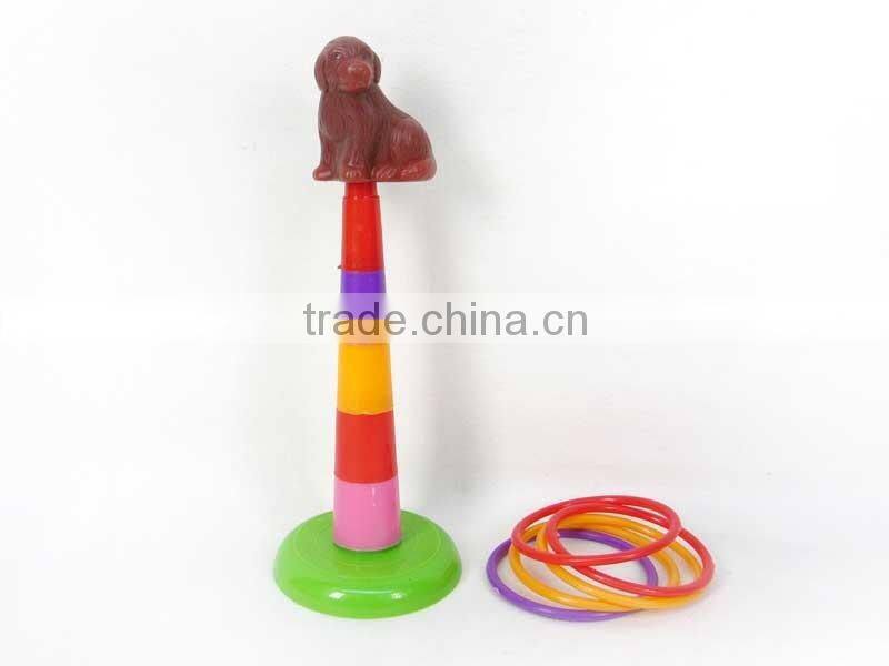 Funny Plastic Cartoon circle toys Rainbow Ring Toss Game, throwing toys for Wholesale, Ring toys for children, EB033747
