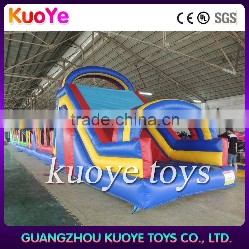 hot sale large inflatable sport game,inflatable obstacle course, kids playground inflatable obstacle with slide