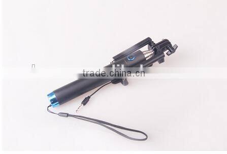 2015 newest wired selfie stick with foldable holder for camera monopod and smartphone