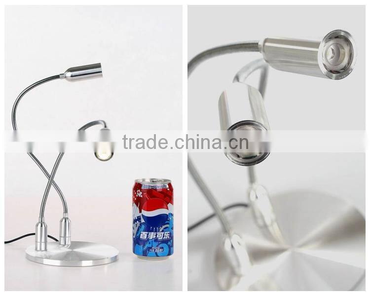 Customized LED lamp with double spotlight and touch switch