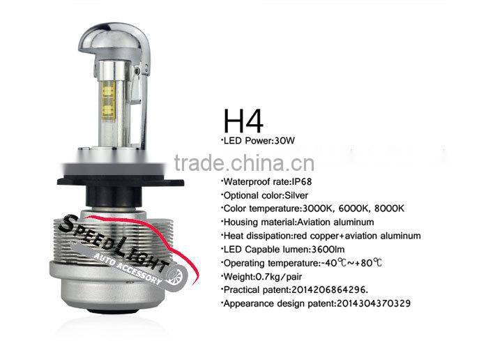 SpeedLight Best Selling Auto LED Headlight High Low Beam H4 H13 9004 9007