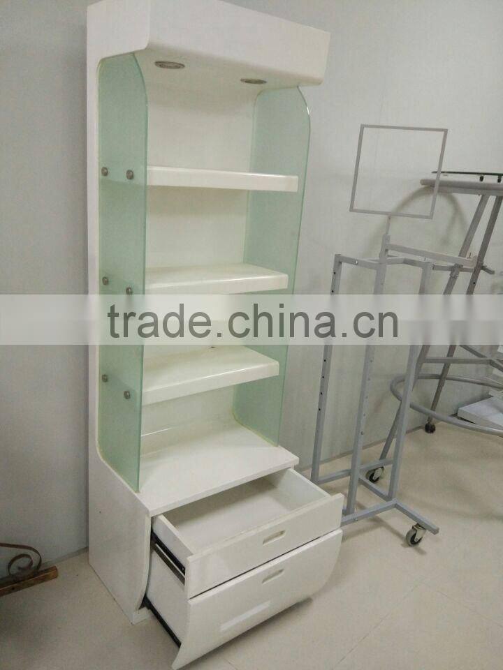 makeup mac cosmetic wooden with acrylic display stand for store display