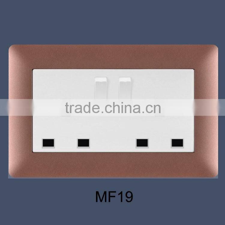 Double wall sockets switch/Twin wall switch socket MF19