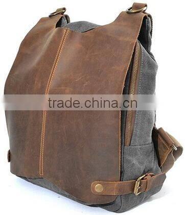 2016 Unisex Retro Classic Canvas Crazy-horse Daily Backpack