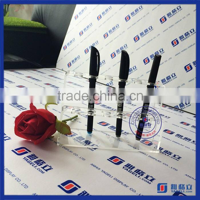 yageli factory reliable supplier clear acrylic pen display stand with client logo